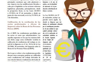 La retribución de los administradores socios-trabajadores de una sociedad tras las recientes reformas fiscales
